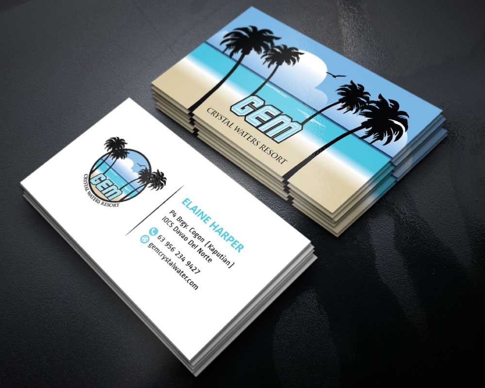 GEM Crystal Waters Resort logo design by Boomstudioz