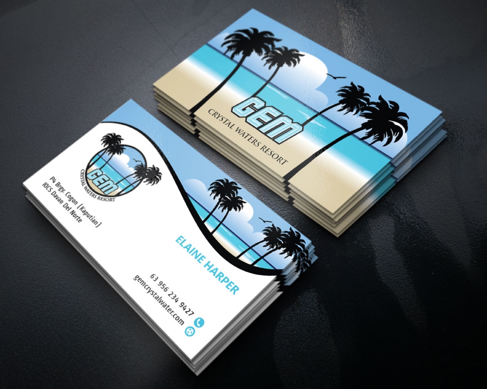 GEM Crystal Waters Resort logo design by Boomstudioz