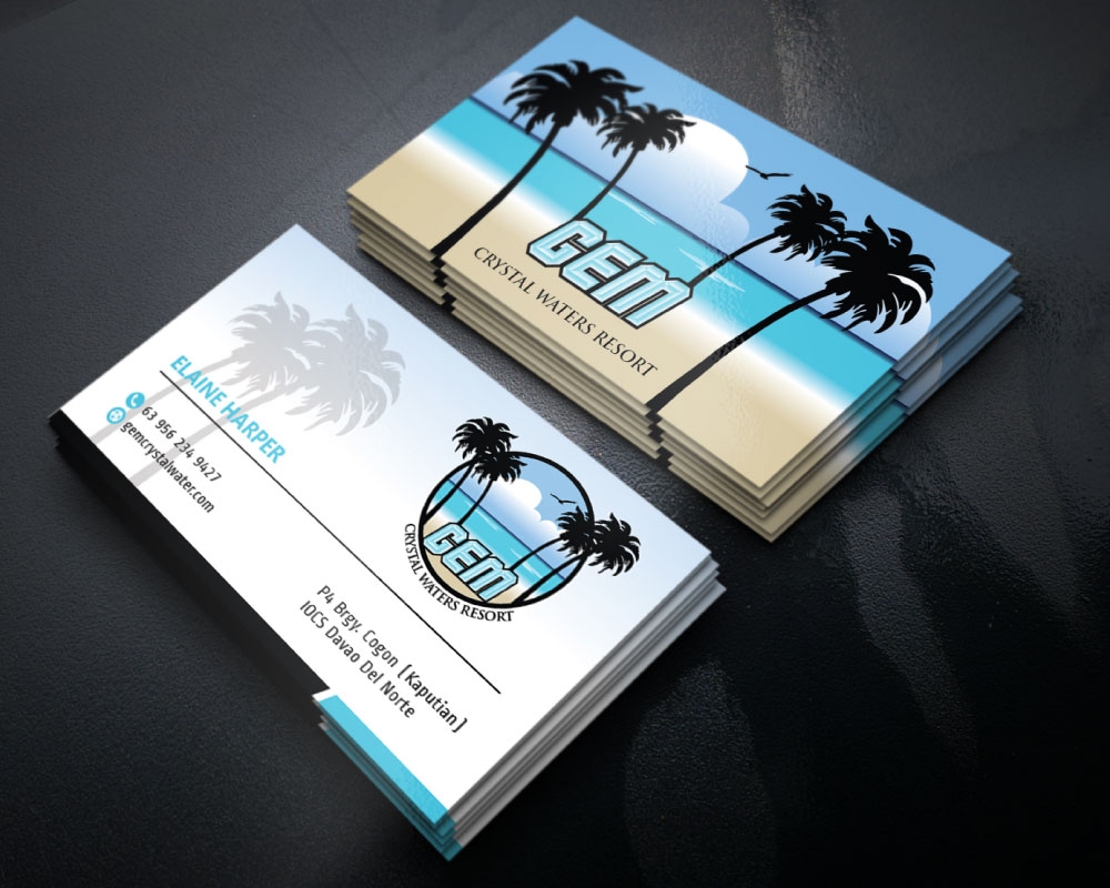 GEM Crystal Waters Resort logo design by Boomstudioz