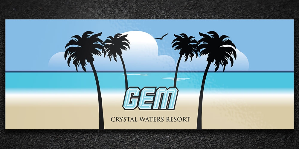 GEM Crystal Waters Resort logo design by Boomstudioz