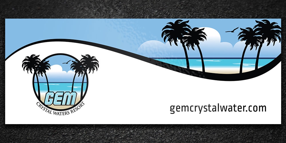 GEM Crystal Waters Resort logo design by Boomstudioz