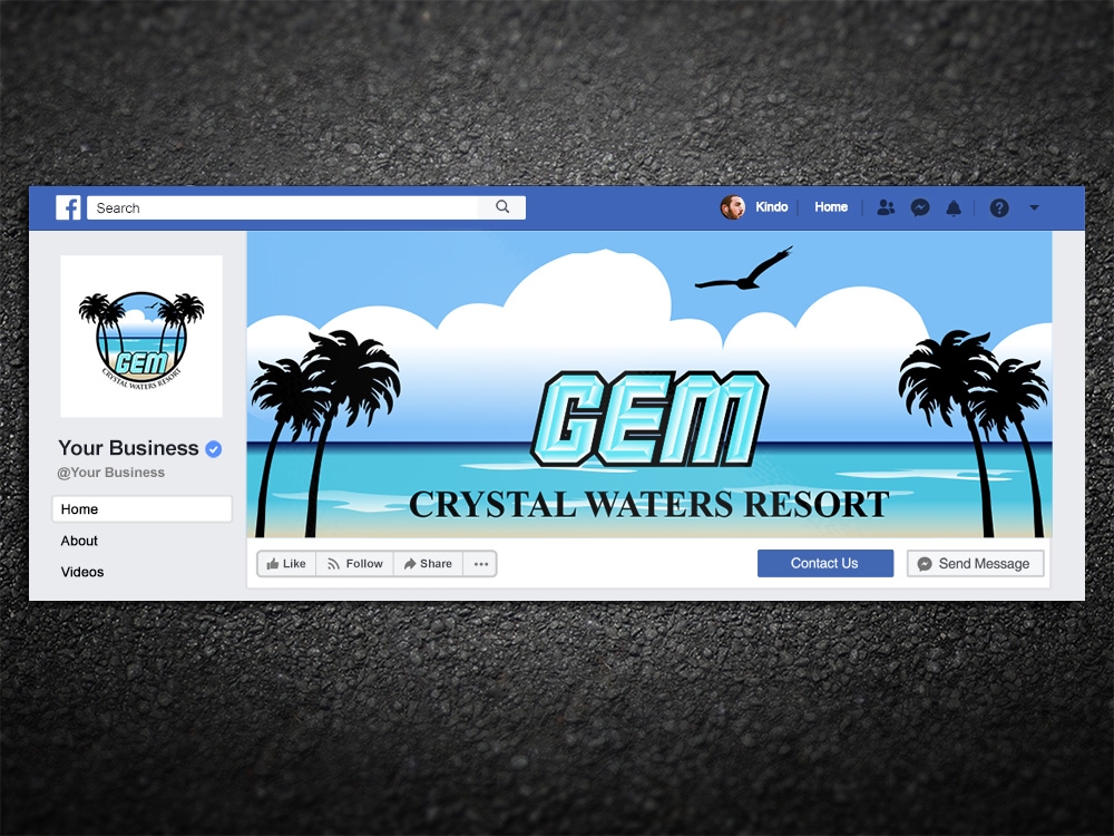 GEM Crystal Waters Resort logo design by Kindo