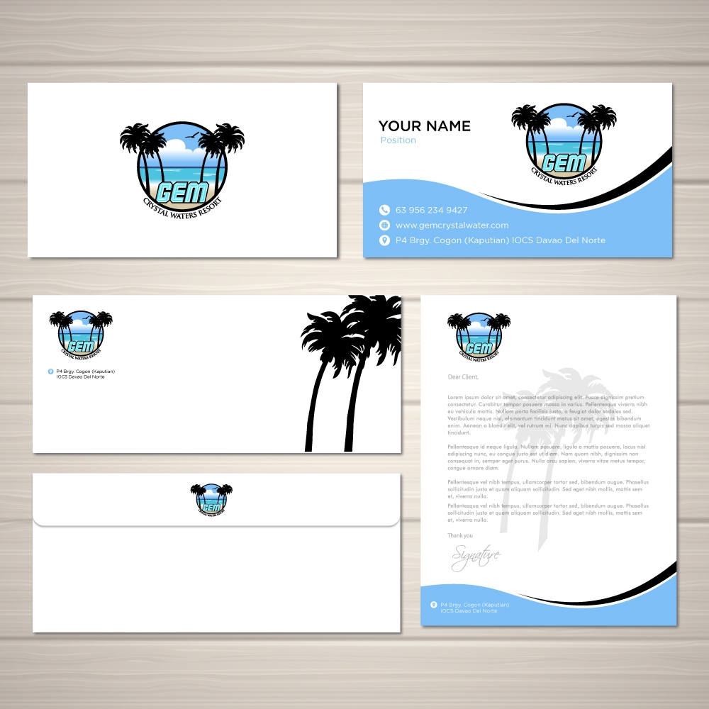 GEM Crystal Waters Resort logo design by labo