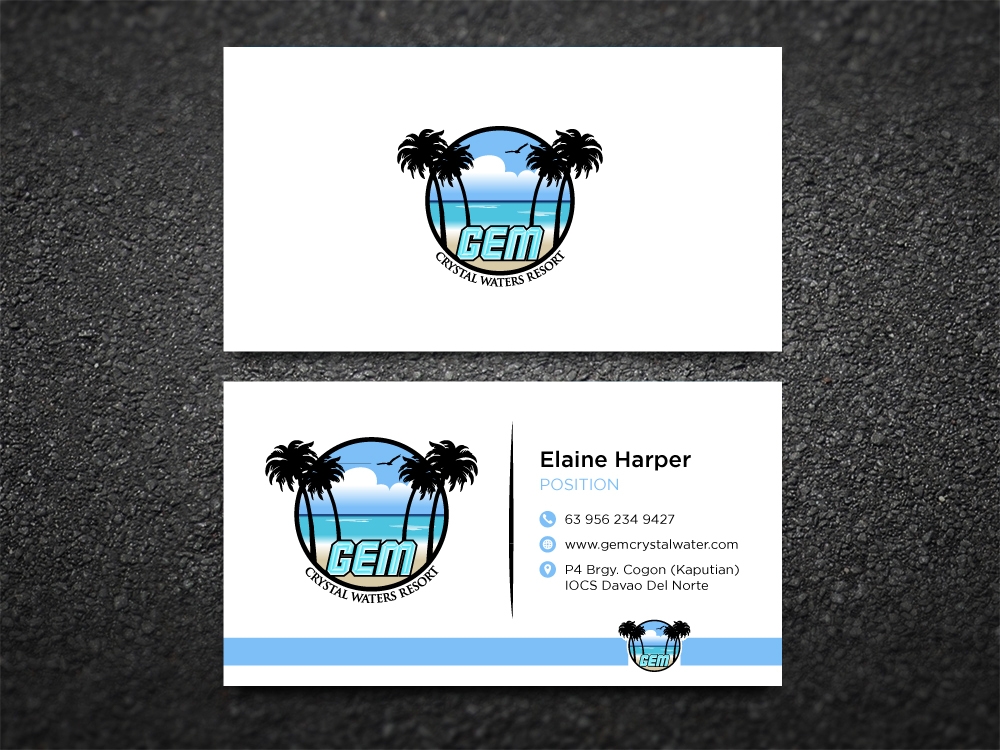 GEM Crystal Waters Resort logo design by labo