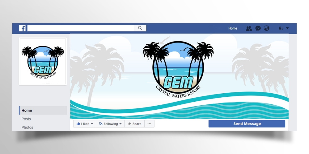 GEM Crystal Waters Resort logo design by scriotx