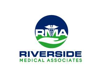 Riverside Medical Associates or RMA logo design by bluespix