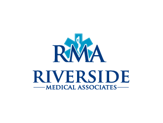 Riverside Medical Associates or RMA logo design by bluespix