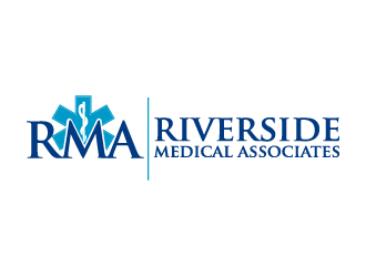 Riverside Medical Associates or RMA logo design by bluespix