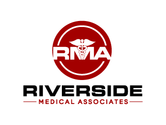 Riverside Medical Associates or RMA logo design by bluespix