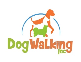 Dog Walking Inc logo design by ElonStark