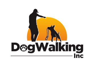 Dog Walking Inc logo design by YONK