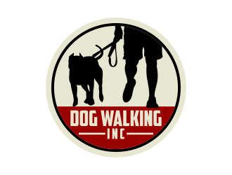 Dog Walking Inc logo design by Kruger