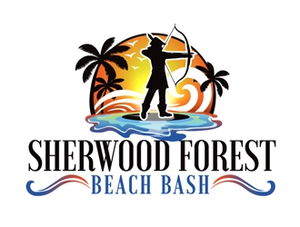 Sherwood Forest Beach Bash logo design by Roma