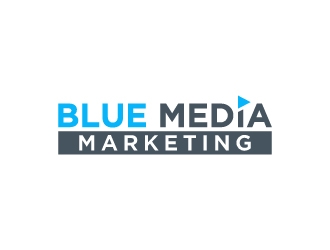 BLUE MEDIA Marketing logo design by wongndeso