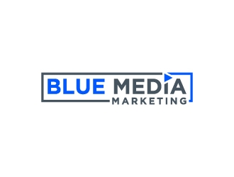 BLUE MEDIA Marketing logo design by wongndeso