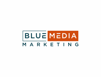 BLUE MEDIA Marketing logo design by checx