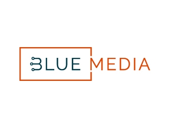 BLUE MEDIA Marketing logo design by JJlcool