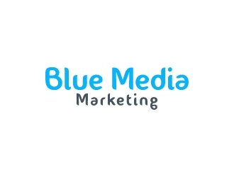 BLUE MEDIA Marketing logo design by wongndeso