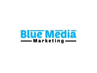 BLUE MEDIA Marketing logo design by wongndeso