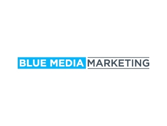 BLUE MEDIA Marketing logo design by wongndeso