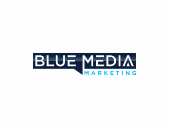 BLUE MEDIA Marketing logo design by ammad