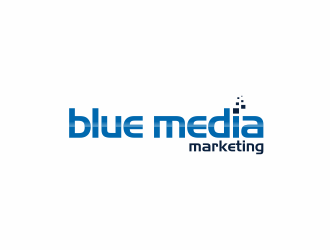 BLUE MEDIA Marketing logo design by ammad