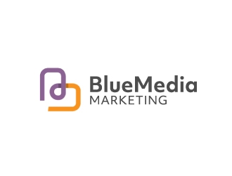 BLUE MEDIA Marketing logo design by nehel