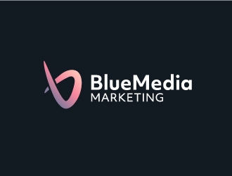 BLUE MEDIA Marketing logo design by nehel