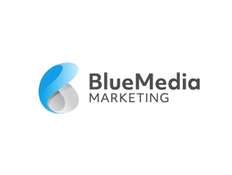 BLUE MEDIA Marketing logo design by nehel