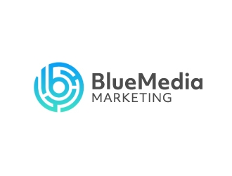 BLUE MEDIA Marketing logo design by nehel