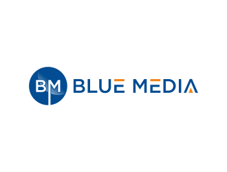 BLUE MEDIA Marketing logo design by ammad