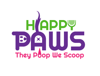 Happy Paws They Poop We Scoop logo design by justin_ezra