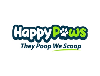 Happy Paws They Poop We Scoop logo design by jaize