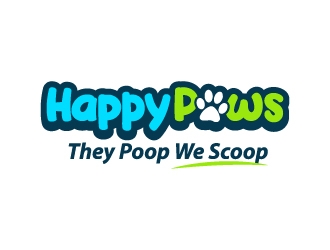 Happy Paws They Poop We Scoop logo design by jaize