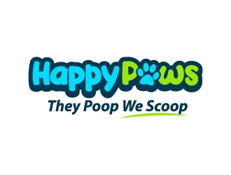 Happy Paws They Poop We Scoop logo design by jaize