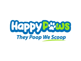 Happy Paws They Poop We Scoop logo design by jaize