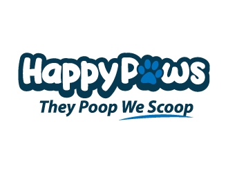 Happy Paws They Poop We Scoop logo design by jaize