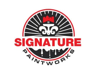 Signature Paintworks  logo design by invento