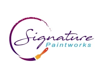 Signature Paintworks  logo design by adwebicon