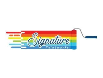 Signature Paintworks  logo design by adwebicon