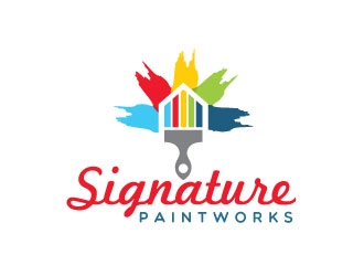 Signature Paintworks  logo design by adwebicon