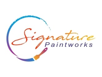 Signature Paintworks  logo design by adwebicon