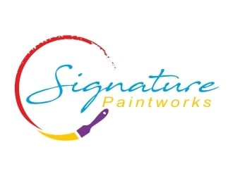 Signature Paintworks  logo design by adwebicon