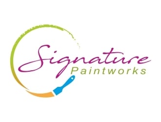 Signature Paintworks  logo design by adwebicon