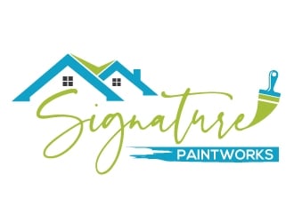 Signature Paintworks  logo design by Upoops