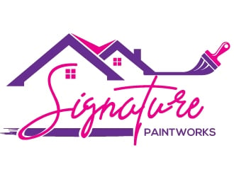 Signature Paintworks  logo design by Upoops