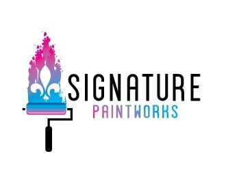 Signature Paintworks  logo design by REDCROW