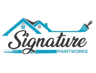 Signature Paintworks  logo design by Upoops