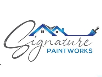 Signature Paintworks  logo design by Upoops