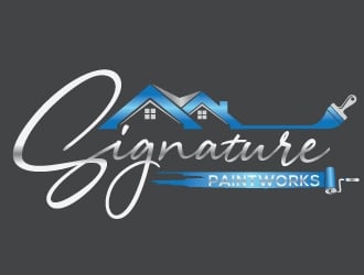 Signature Paintworks  logo design by Upoops